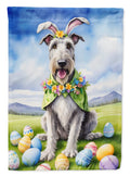 Irish Wolfhound Easter Egg Hunt House Flag 28x40 Porch Sleeve Pole Decorative Outside Yard Banner Artwork Wall Hanging, Polyester