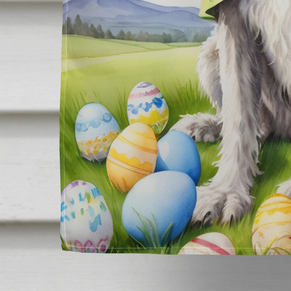 Irish Wolfhound Easter Egg Hunt House Flag 28x40 Porch Sleeve Pole Decorative Outside Yard Banner Artwork Wall Hanging, Polyester