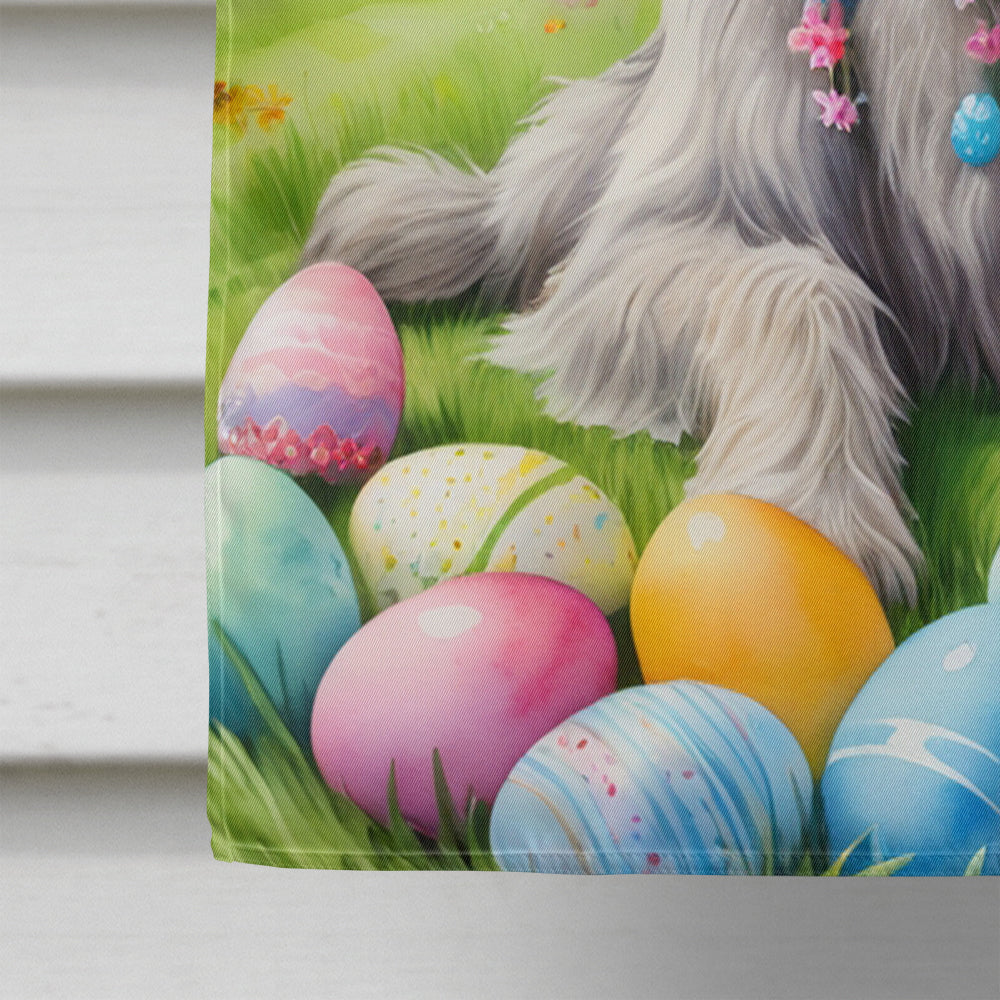Irish Wolfhound Easter Egg Hunt House Flag 28x40 Porch Sleeve Pole Decorative Outside Yard Banner Artwork Wall Hanging, Polyester