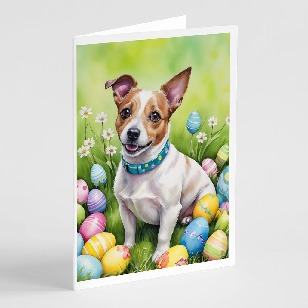 Jack Russell Terrier Easter Egg Hunt Greeting Cards Pack of 8 Blank Cards with Envelopes Whimsical A7 Size 5x7
