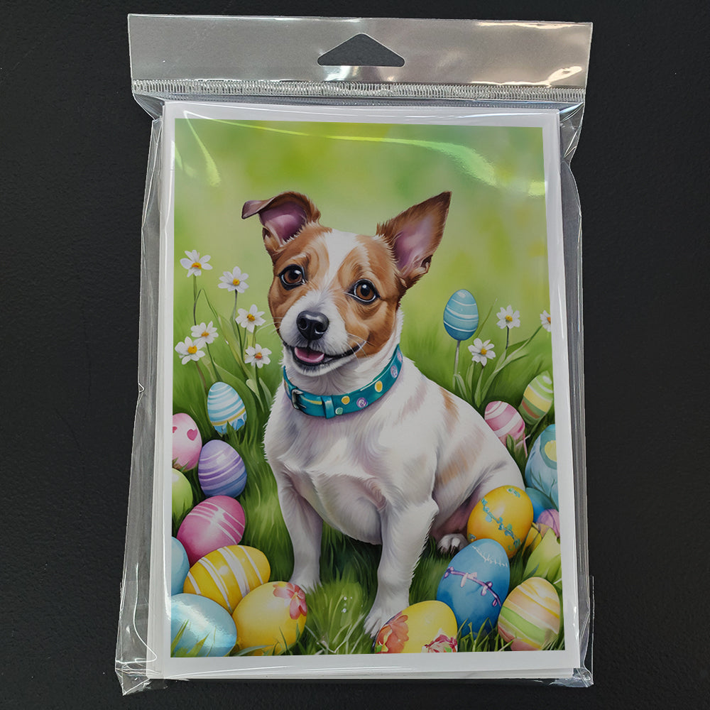 Jack Russell Terrier Easter Egg Hunt Greeting Cards Pack of 8 Blank Cards with Envelopes Whimsical A7 Size 5x7