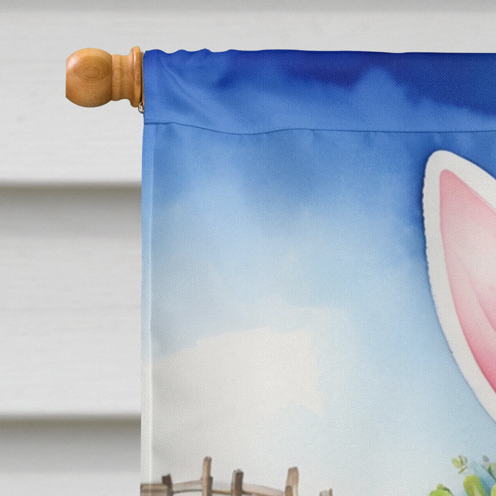 Japanese Chin Easter Egg Hunt House Flag 28x40 Porch Sleeve Pole Decorative Outside Yard Banner Artwork Wall Hanging, Polyester