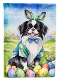 Japanese Chin Easter Egg Hunt House Flag 28x40 Porch Sleeve Pole Decorative Outside Yard Banner Artwork Wall Hanging, Polyester