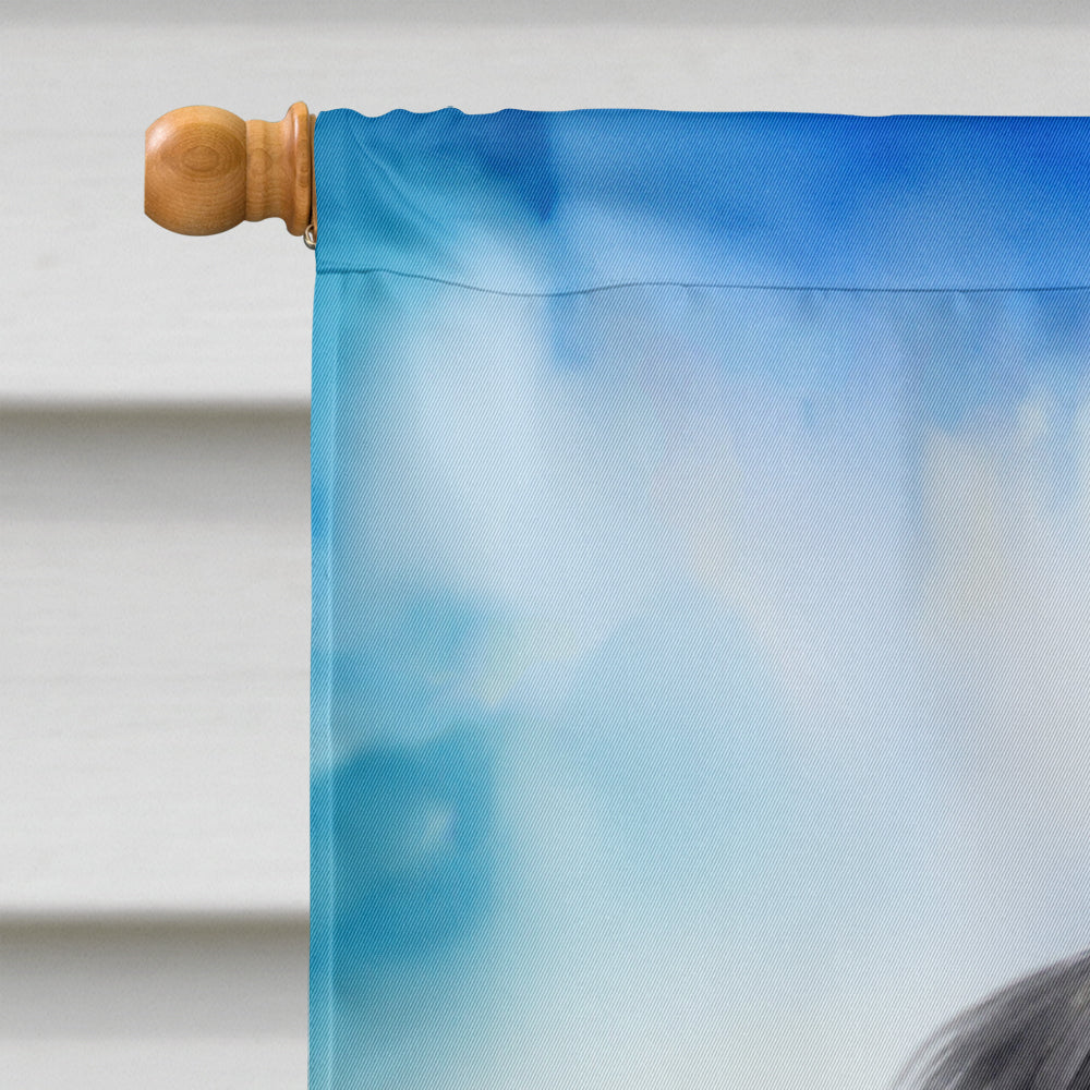 Japanese Chin Easter Egg Hunt House Flag 28x40 Porch Sleeve Pole Decorative Outside Yard Banner Artwork Wall Hanging, Polyester
