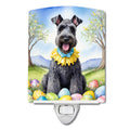 Kerry Blue Terrier Easter Egg Hunt Ceramic Night Light Compact, UL-Certified, Ideal for Bedroom, Bathroom, Nursery, Hallway, Kitchen, 6x4x3, Multicolor