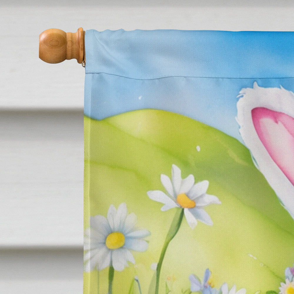 Labradoodle Easter Egg Hunt House Flag 28x40 Porch Sleeve Pole Decorative Outside Yard Banner Artwork Wall Hanging, Polyester