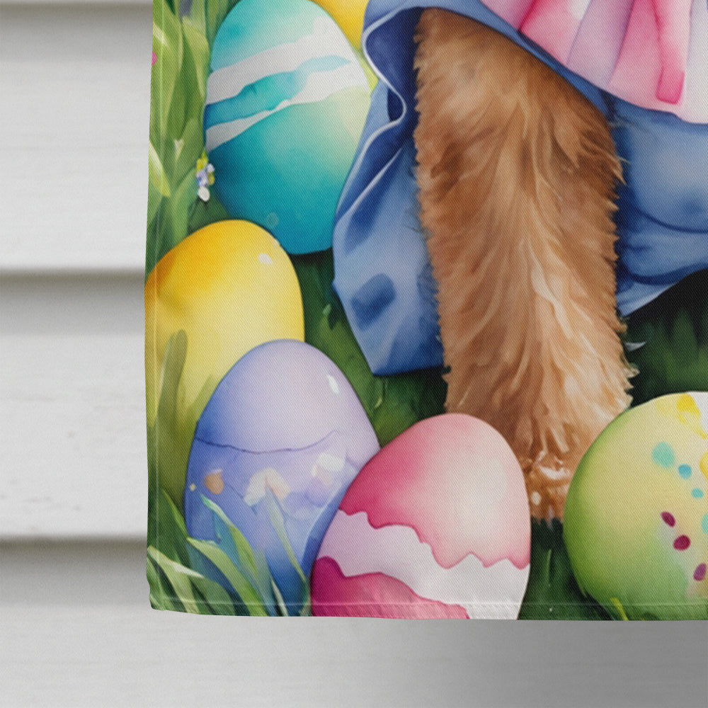 Lakeland Terrier Easter Egg Hunt House Flag 28x40 Porch Sleeve Pole Decorative Outside Yard Banner Artwork Wall Hanging, Polyester