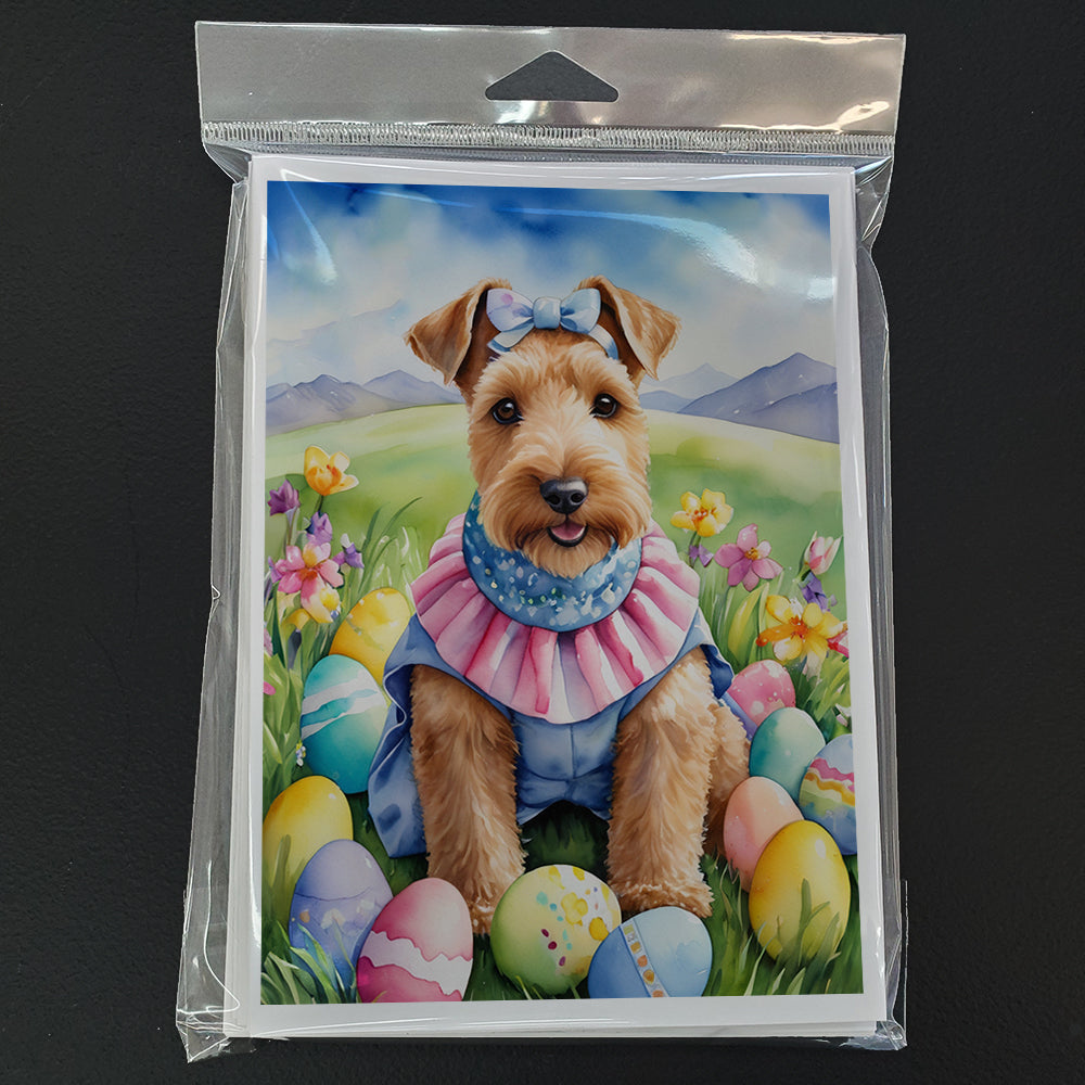 Lakeland Terrier Easter Egg Hunt Greeting Cards Pack of 8 Blank Cards with Envelopes Whimsical A7 Size 5x7