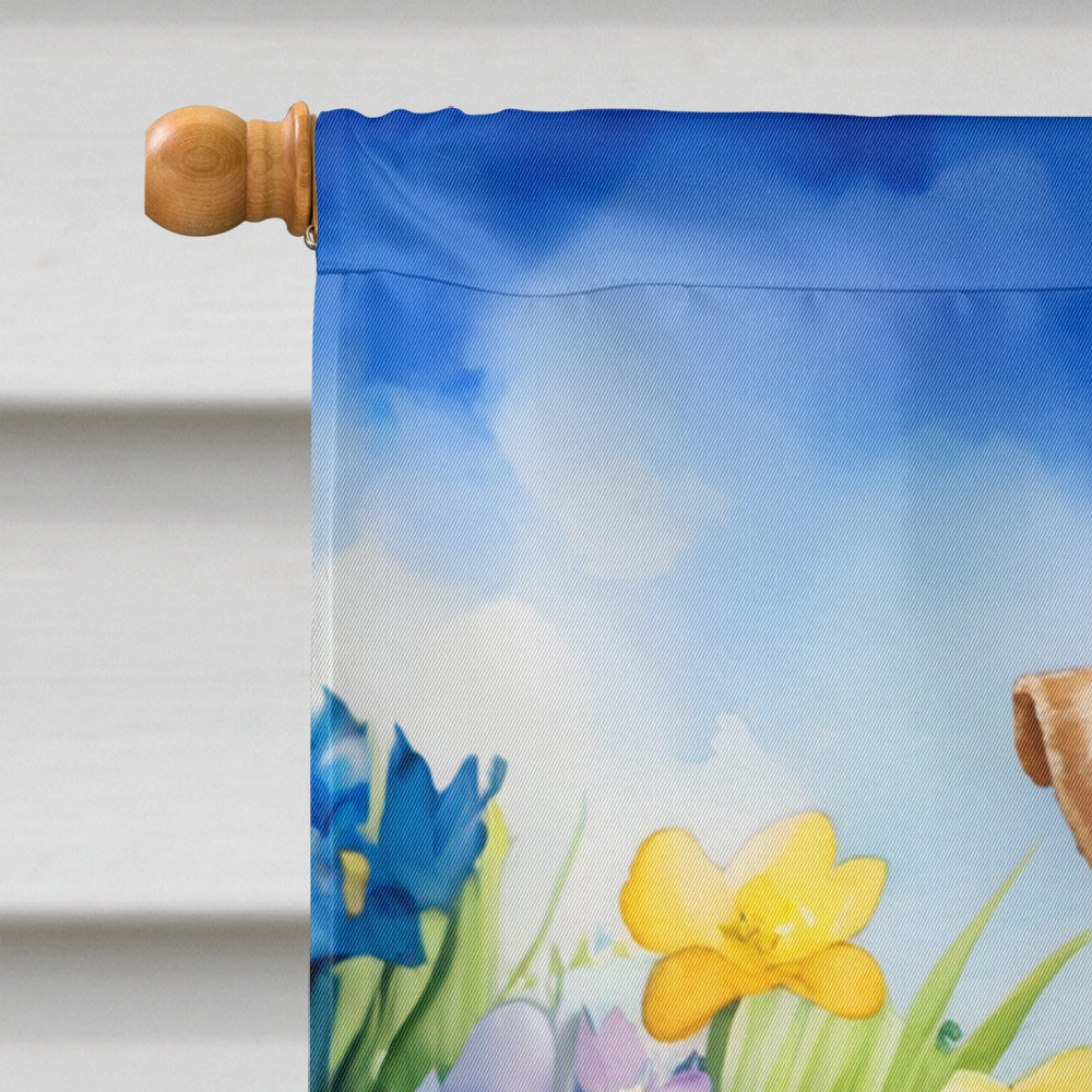 Lakeland Terrier Easter Egg Hunt House Flag 28x40 Porch Sleeve Pole Decorative Outside Yard Banner Artwork Wall Hanging, Polyester