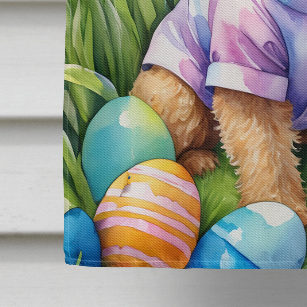Lakeland Terrier Easter Egg Hunt House Flag 28x40 Porch Sleeve Pole Decorative Outside Yard Banner Artwork Wall Hanging, Polyester
