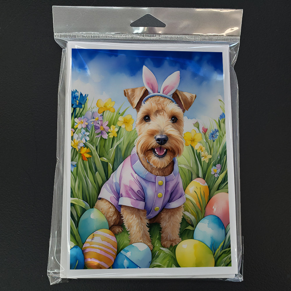Lakeland Terrier Easter Egg Hunt Greeting Cards Pack of 8 Blank Cards with Envelopes Whimsical A7 Size 5x7