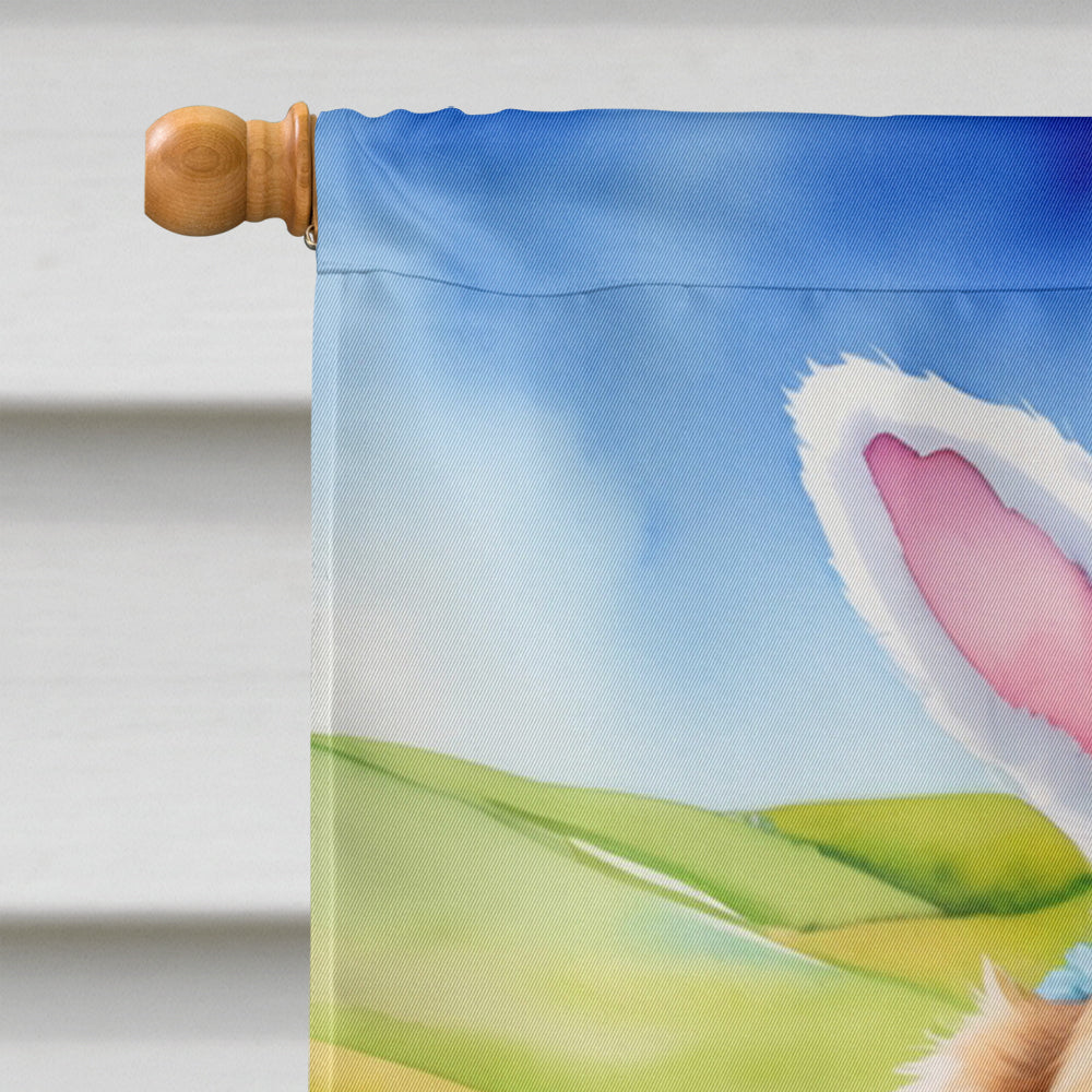 Leonberger Easter Egg Hunt House Flag 28x40 Porch Sleeve Pole Decorative Outside Yard Banner Artwork Wall Hanging, Polyester