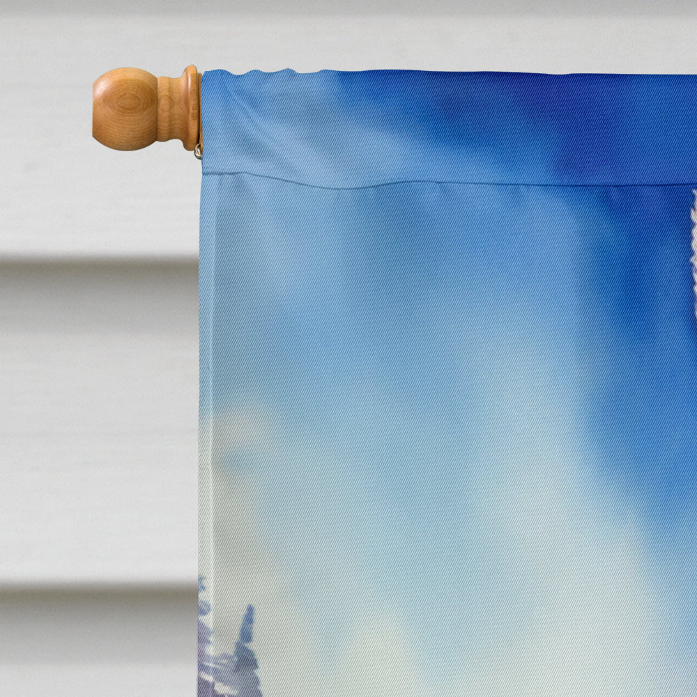 Lhasa Apso Easter Egg Hunt House Flag 28x40 Porch Sleeve Pole Decorative Outside Yard Banner Artwork Wall Hanging, Polyester