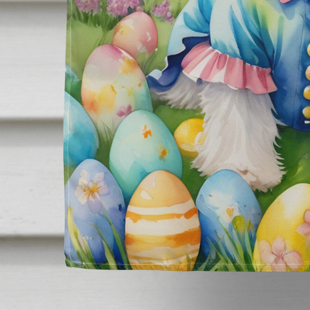 Lhasa Apso Easter Egg Hunt House Flag 28x40 Porch Sleeve Pole Decorative Outside Yard Banner Artwork Wall Hanging, Polyester