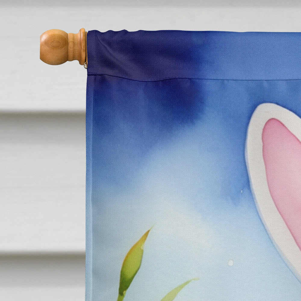 Lhasa Apso Easter Egg Hunt House Flag 28x40 Porch Sleeve Pole Decorative Outside Yard Banner Artwork Wall Hanging, Polyester