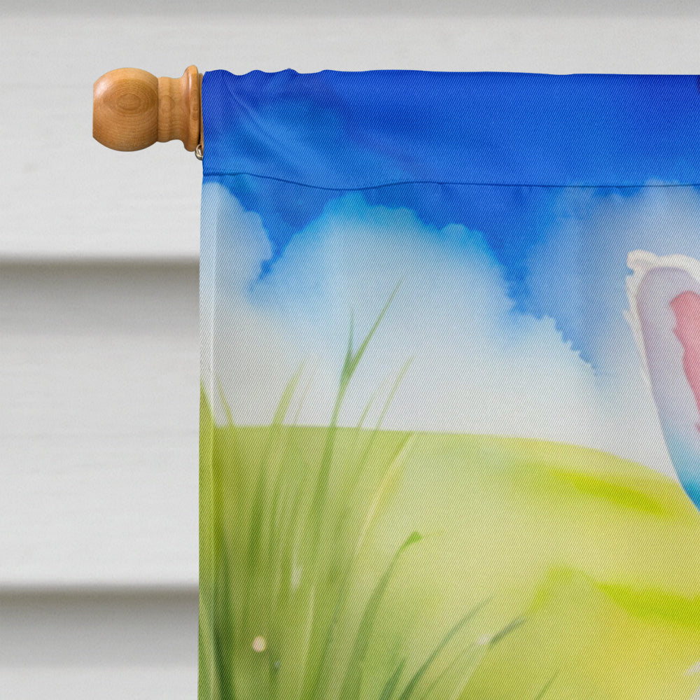 Maltese Easter Egg Hunt House Flag 28x40 Porch Sleeve Pole Decorative Outside Yard Banner Artwork Wall Hanging, Polyester