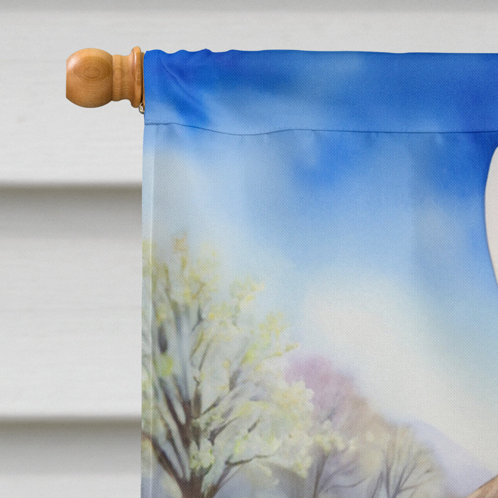 Mastiff Easter Egg Hunt House Flag 28x40 Porch Sleeve Pole Decorative Outside Yard Banner Artwork Wall Hanging, Polyester
