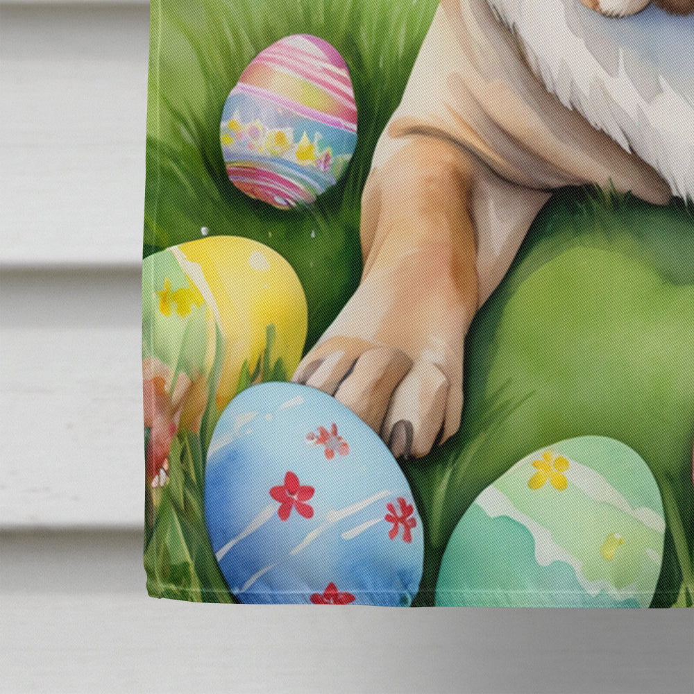 Mastiff Easter Egg Hunt House Flag 28x40 Porch Sleeve Pole Decorative Outside Yard Banner Artwork Wall Hanging, Polyester