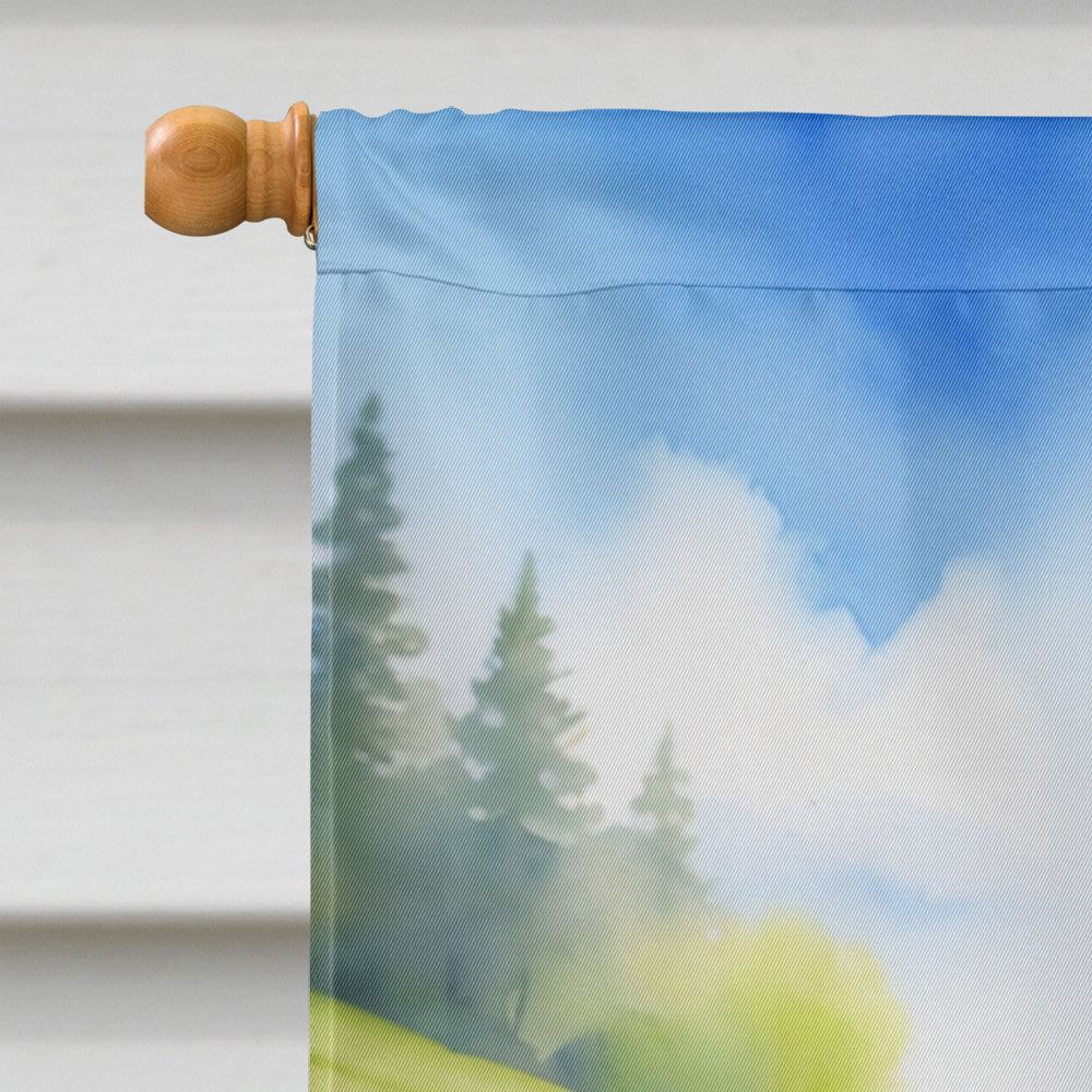 Miniature Pinscher Easter Egg Hunt House Flag 28x40 Porch Sleeve Pole Decorative Outside Yard Banner Artwork Wall Hanging, Polyester