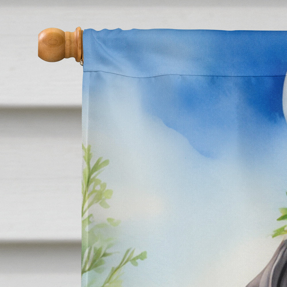 Neapolitan Mastiff Easter Egg Hunt House Flag 28x40 Porch Sleeve Pole Decorative Outside Yard Banner Artwork Wall Hanging, Polyester
