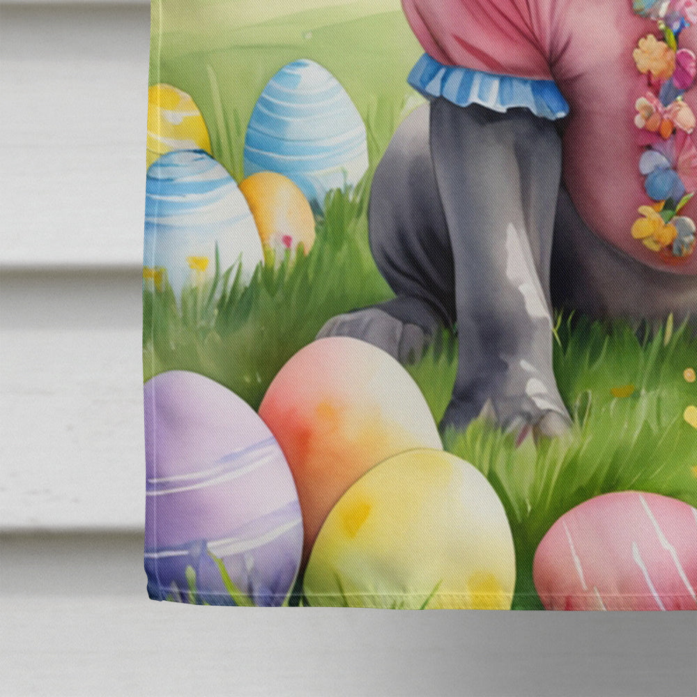 Neapolitan Mastiff Easter Egg Hunt House Flag 28x40 Porch Sleeve Pole Decorative Outside Yard Banner Artwork Wall Hanging, Polyester