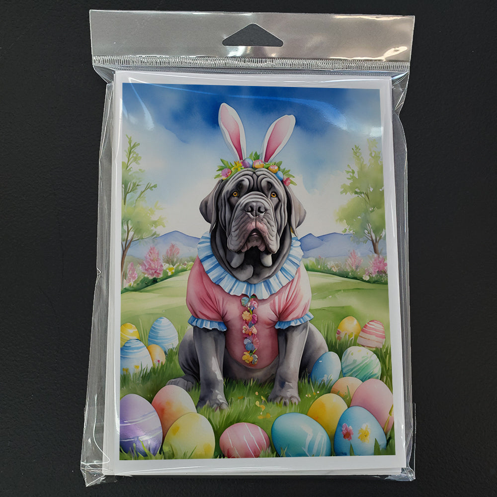 Neapolitan Mastiff Easter Egg Hunt Greeting Cards Pack of 8 Blank Cards with Envelopes Whimsical A7 Size 5x7