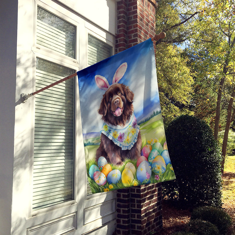 Newfoundland Easter Egg Hunt House Flag 28x40 Porch Sleeve Pole Decorative Outside Yard Banner Artwork Wall Hanging, Polyester