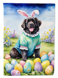 Newfoundland Easter Egg Hunt House Flag 28x40 Porch Sleeve Pole Decorative Outside Yard Banner Artwork Wall Hanging, Polyester