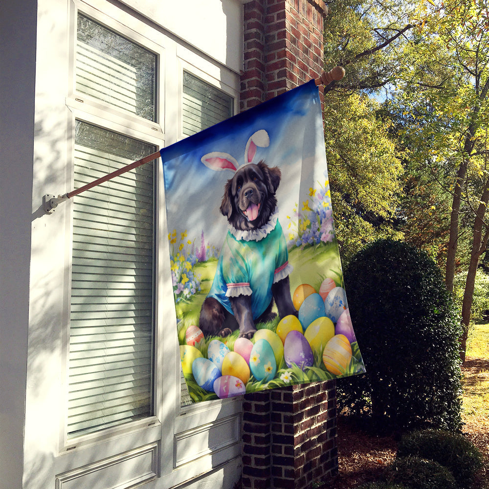 Newfoundland Easter Egg Hunt House Flag 28x40 Porch Sleeve Pole Decorative Outside Yard Banner Artwork Wall Hanging, Polyester
