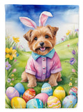 Norfolk Terrier Easter Egg Hunt House Flag 28x40 Porch Sleeve Pole Decorative Outside Yard Banner Artwork Wall Hanging, Polyester