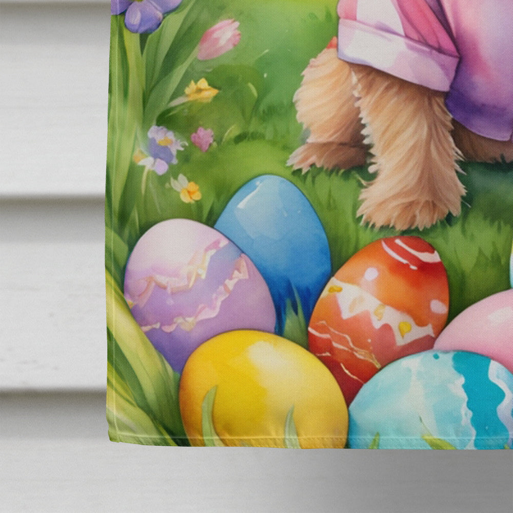 Norfolk Terrier Easter Egg Hunt House Flag 28x40 Porch Sleeve Pole Decorative Outside Yard Banner Artwork Wall Hanging, Polyester