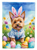 Norwich Terrier Easter Egg Hunt House Flag 28x40 Porch Sleeve Pole Decorative Outside Yard Banner Artwork Wall Hanging, Polyester