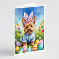 Norwich Terrier Easter Egg Hunt Greeting Cards Pack of 8 Blank Cards with Envelopes Whimsical A7 Size 5x7