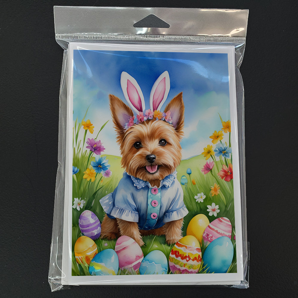 Norwich Terrier Easter Egg Hunt Greeting Cards Pack of 8 Blank Cards with Envelopes Whimsical A7 Size 5x7