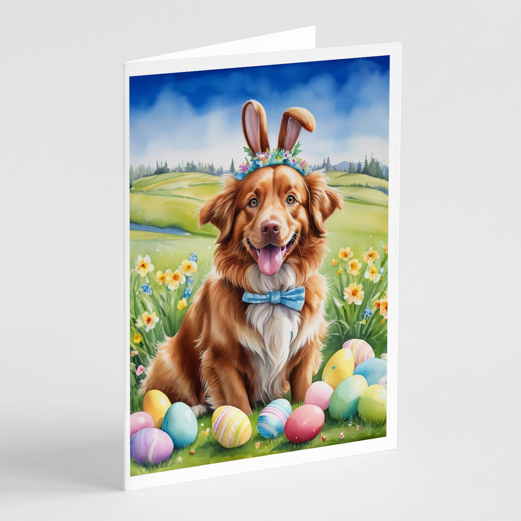 Nova Scotia Duck Tolling Retriever Easter Egg Hunt Greeting Cards Pack of 8 Blank Cards with Envelopes Whimsical A7 Size 5x7