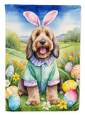 Otterhound Easter Egg Hunt House Flag 28x40 Porch Sleeve Pole Decorative Outside Yard Banner Artwork Wall Hanging, Polyester