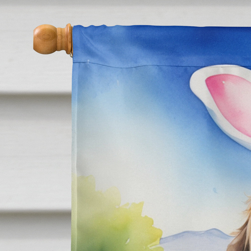 Otterhound Easter Egg Hunt House Flag 28x40 Porch Sleeve Pole Decorative Outside Yard Banner Artwork Wall Hanging, Polyester