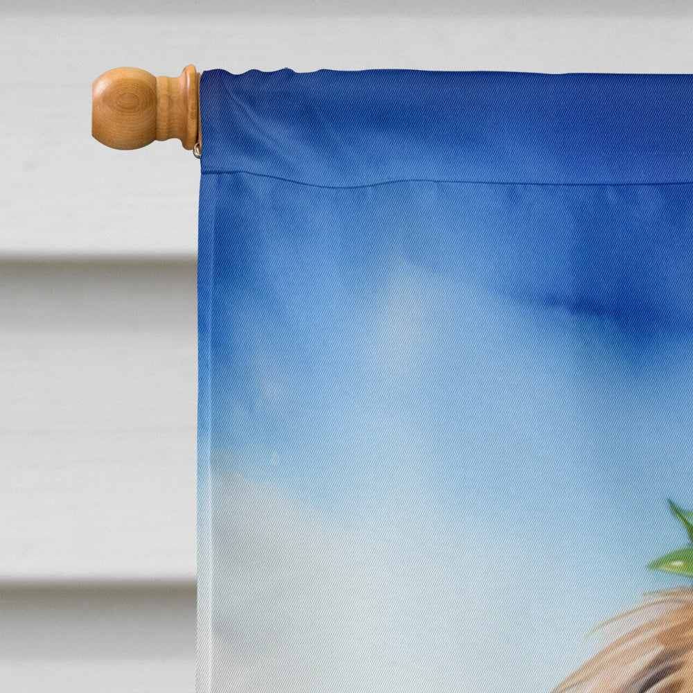 Pekingese Easter Egg Hunt House Flag 28x40 Porch Sleeve Pole Decorative Outside Yard Banner Artwork Wall Hanging, Polyester