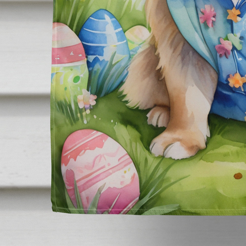 Pekingese Easter Egg Hunt House Flag 28x40 Porch Sleeve Pole Decorative Outside Yard Banner Artwork Wall Hanging, Polyester
