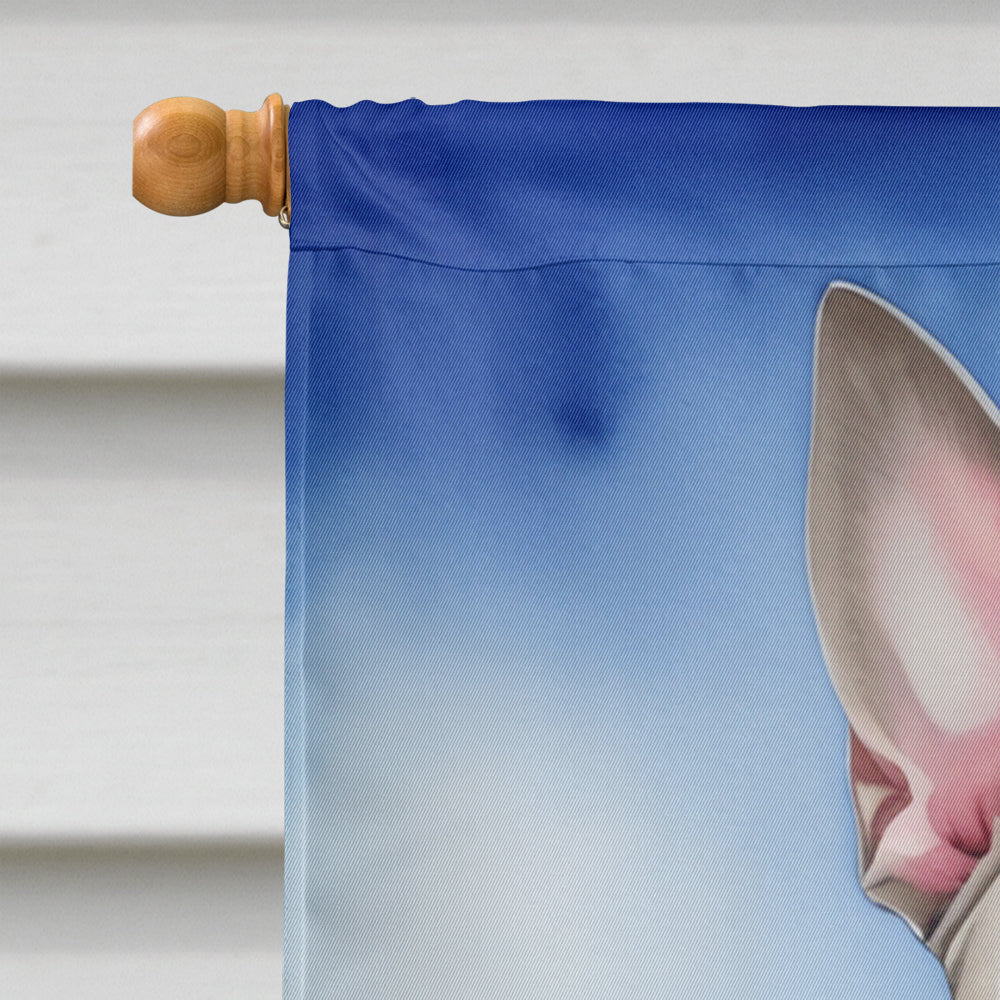 Pit Bull Terrier Easter Egg Hunt House Flag 28x40 Porch Sleeve Pole Decorative Outside Yard Banner Artwork Wall Hanging, Polyester