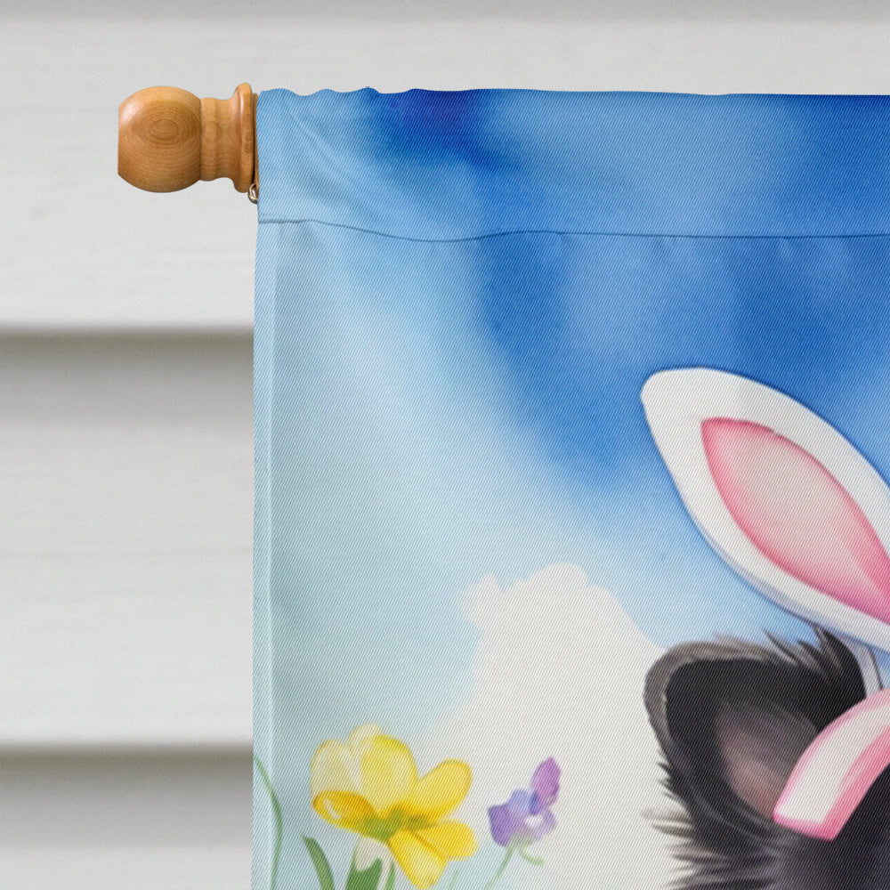 Pomeranian Easter Egg Hunt House Flag 28x40 Porch Sleeve Pole Decorative Outside Yard Banner Artwork Wall Hanging, Polyester