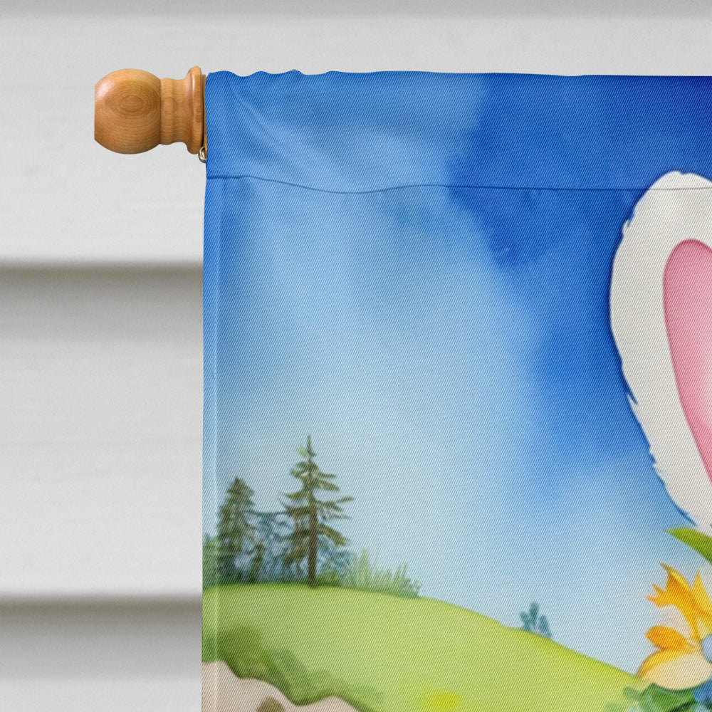 Portuguese Water Dog Easter Egg Hunt House Flag 28x40 Porch Sleeve Pole Decorative Outside Yard Banner Artwork Wall Hanging, Polyester