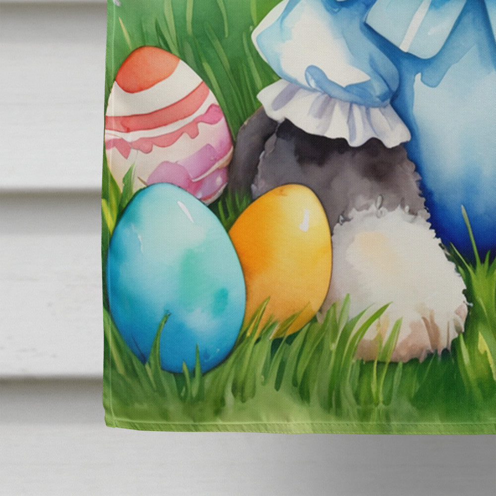 Portuguese Water Dog Easter Egg Hunt House Flag 28x40 Porch Sleeve Pole Decorative Outside Yard Banner Artwork Wall Hanging, Polyester