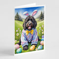 Portuguese Water Dog Easter Egg Hunt Greeting Cards Pack of 8 Blank Cards with Envelopes Whimsical A7 Size 5x7