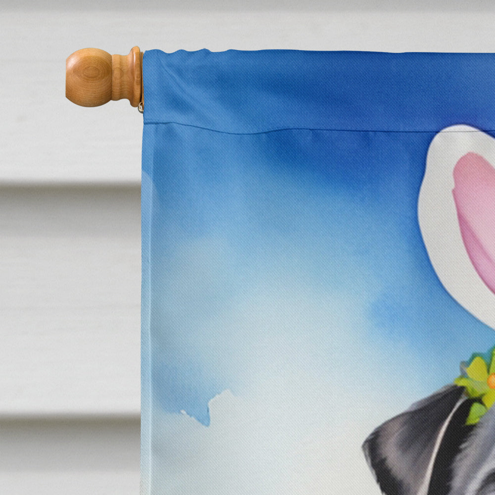 Pug Easter Egg Hunt House Flag 28x40 Porch Sleeve Pole Decorative Outside Yard Banner Artwork Wall Hanging, Polyester