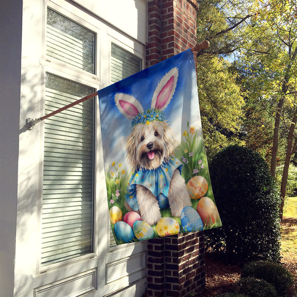 Puli Easter Egg Hunt House Flag 28x40 Porch Sleeve Pole Decorative Outside Yard Banner Artwork Wall Hanging, Polyester