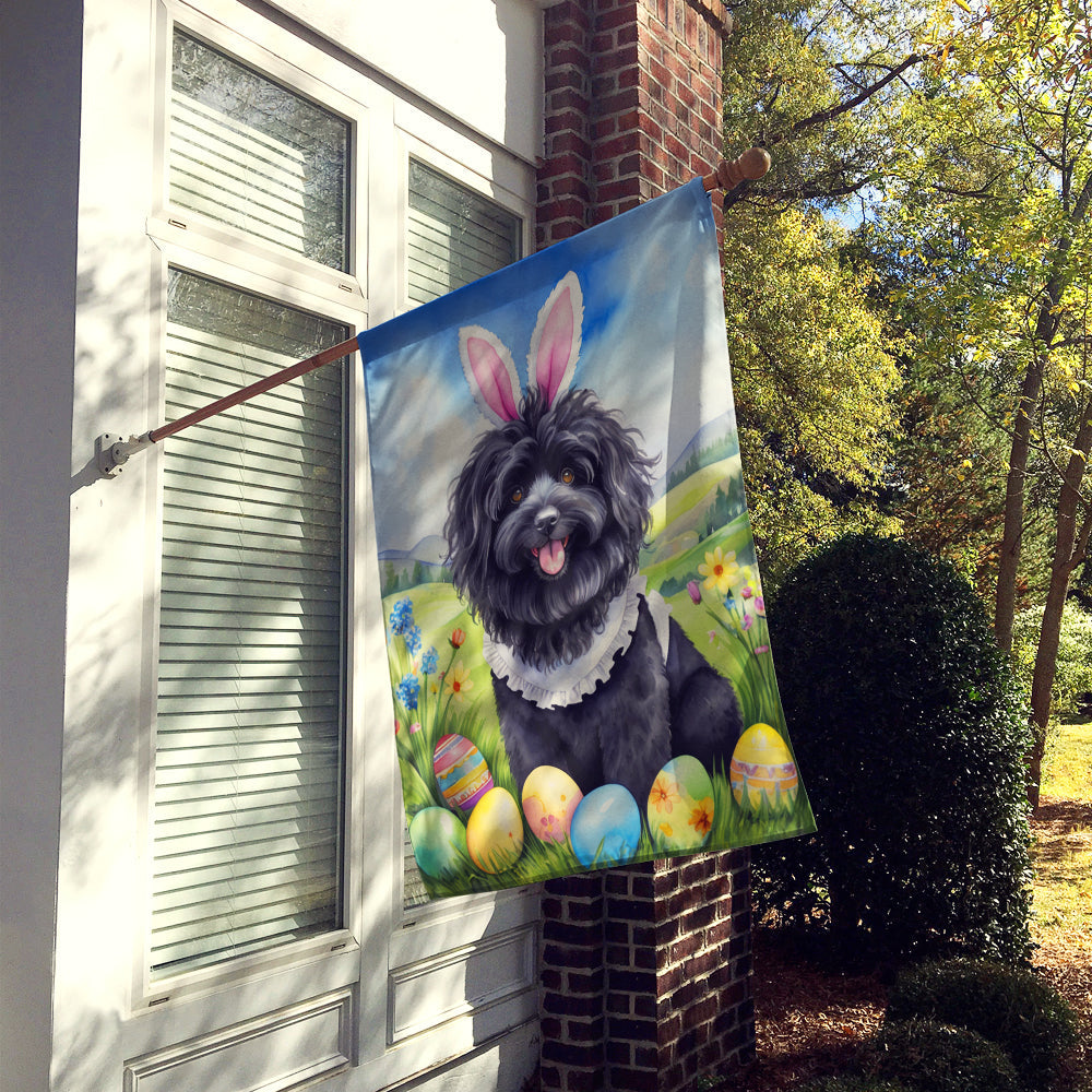 Puli Easter Egg Hunt House Flag 28x40 Porch Sleeve Pole Decorative Outside Yard Banner Artwork Wall Hanging, Polyester