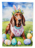 Redbone Coonhound Easter Egg Hunt House Flag 28x40 Porch Sleeve Pole Decorative Outside Yard Banner Artwork Wall Hanging, Polyester