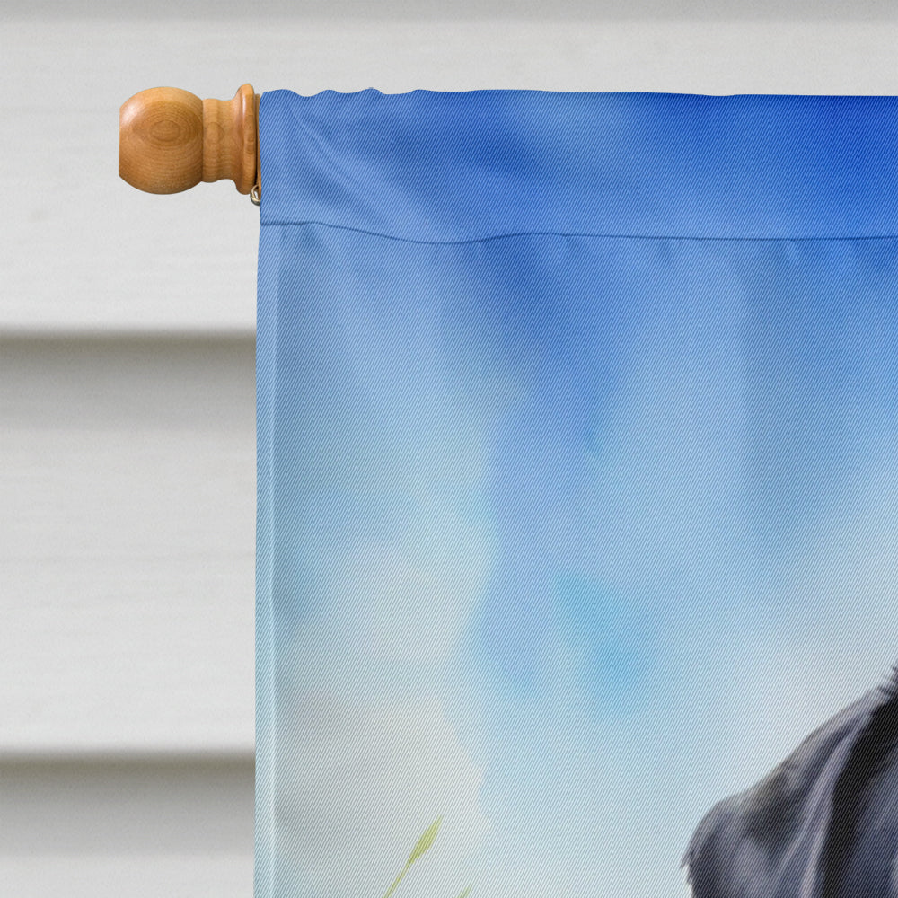 Rottweiler Easter Egg Hunt House Flag 28x40 Porch Sleeve Pole Decorative Outside Yard Banner Artwork Wall Hanging, Polyester