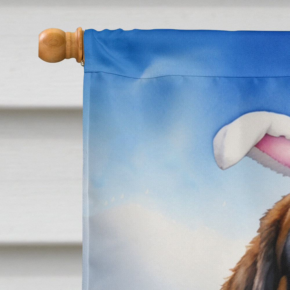Saint Bernard Easter Egg Hunt House Flag 28x40 Porch Sleeve Pole Decorative Outside Yard Banner Artwork Wall Hanging, Polyester